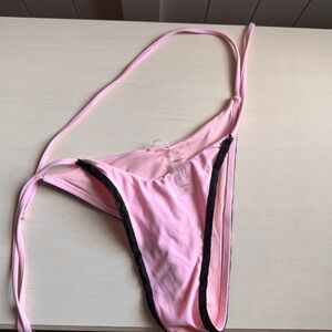 Fashion Nova Pink and Black Bikini Bottom